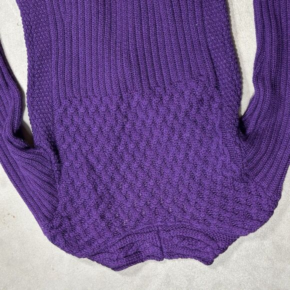 INIS CRAFTS 100% Merino Wool Cable Knit Cardigan Sweater Gray Size Medium - Picture 9 of 9